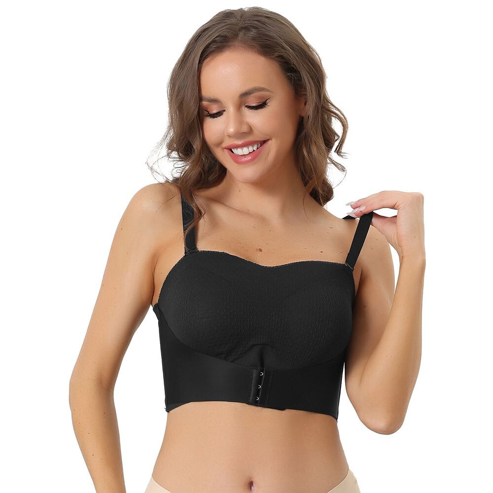 Женские бюстгальтеры без косточек без бретелек дышащий бюстгальтер без косточек с эффектом пуш-ап для свадебного платья ALLEGRA K, черный
Женские бюстгальтеры без косточек без бретелек дышащий бюстгальтер без косточек с эффектом пуш-ап для свадебного платья ALLEGRA K, черный