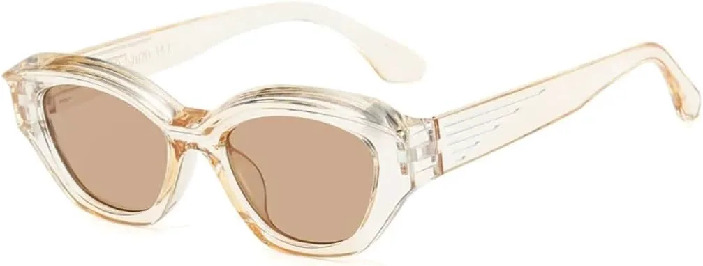 Модные солнцезащитные очки «кошачий глаз» для женщин, маленькая оправа, стильные дорожные солнцезащитные очки с защитой от УФ-излучения UV400 VVTWSSW, Champagne Tea
Модные солнцезащитные очки «кошачий глаз» для женщин, маленькая оправа, стильные дорожные солнцезащитные очки с защитой от УФ-излучения UV400 VVTWSSW, Champagne Tea