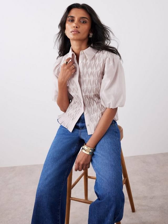 Сорочка с буфами и свободным кроем Mint Velvet, Natural
Сорочка с буфами и свободным кроем Mint Velvet, Natural