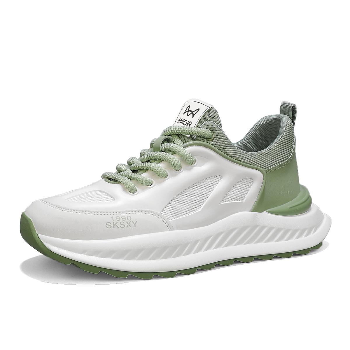 MIIOW Антискользящие износостойкие мужские низкие кеды для повседневной носки бело-зеленые, цвет White Green
MIIOW Антискользящие износостойкие мужские низкие кеды для повседневной носки бело-зеленые, цвет White Green