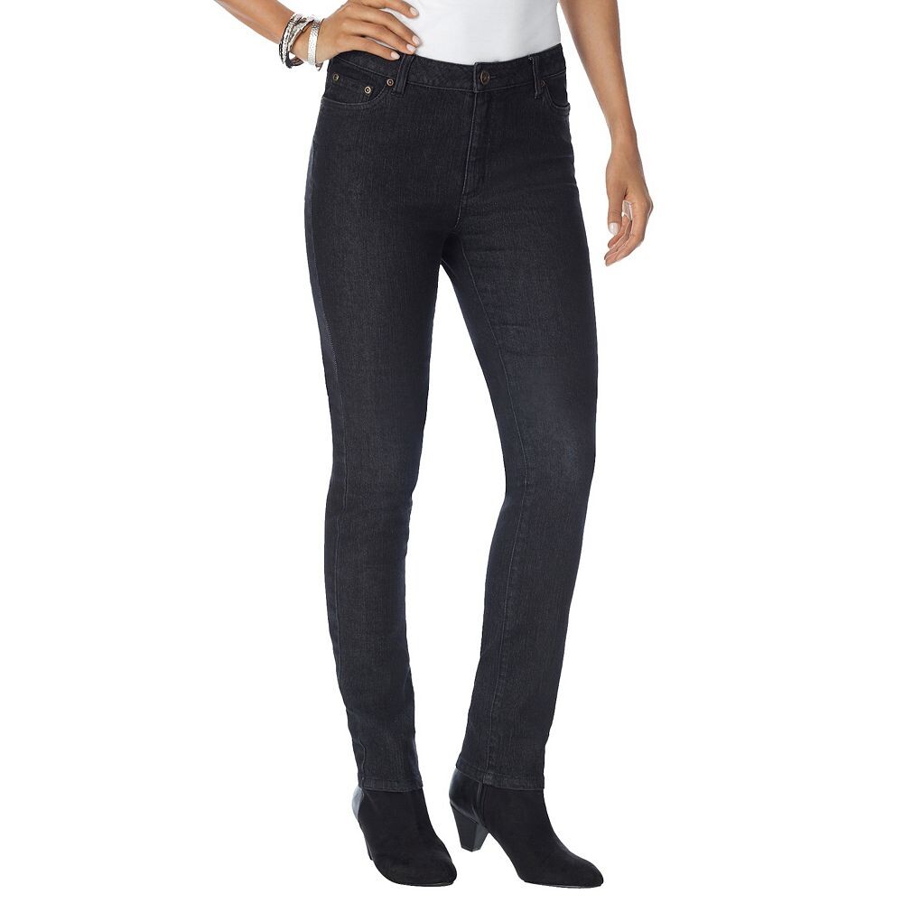 Женские невидимые эластичные джинсы-скинни Roaman больших размеров Iconic Roaman's, цвет Black Denim
Женские невидимые эластичные джинсы-скинни Roaman больших размеров Iconic Roaman's, цвет Black Denim