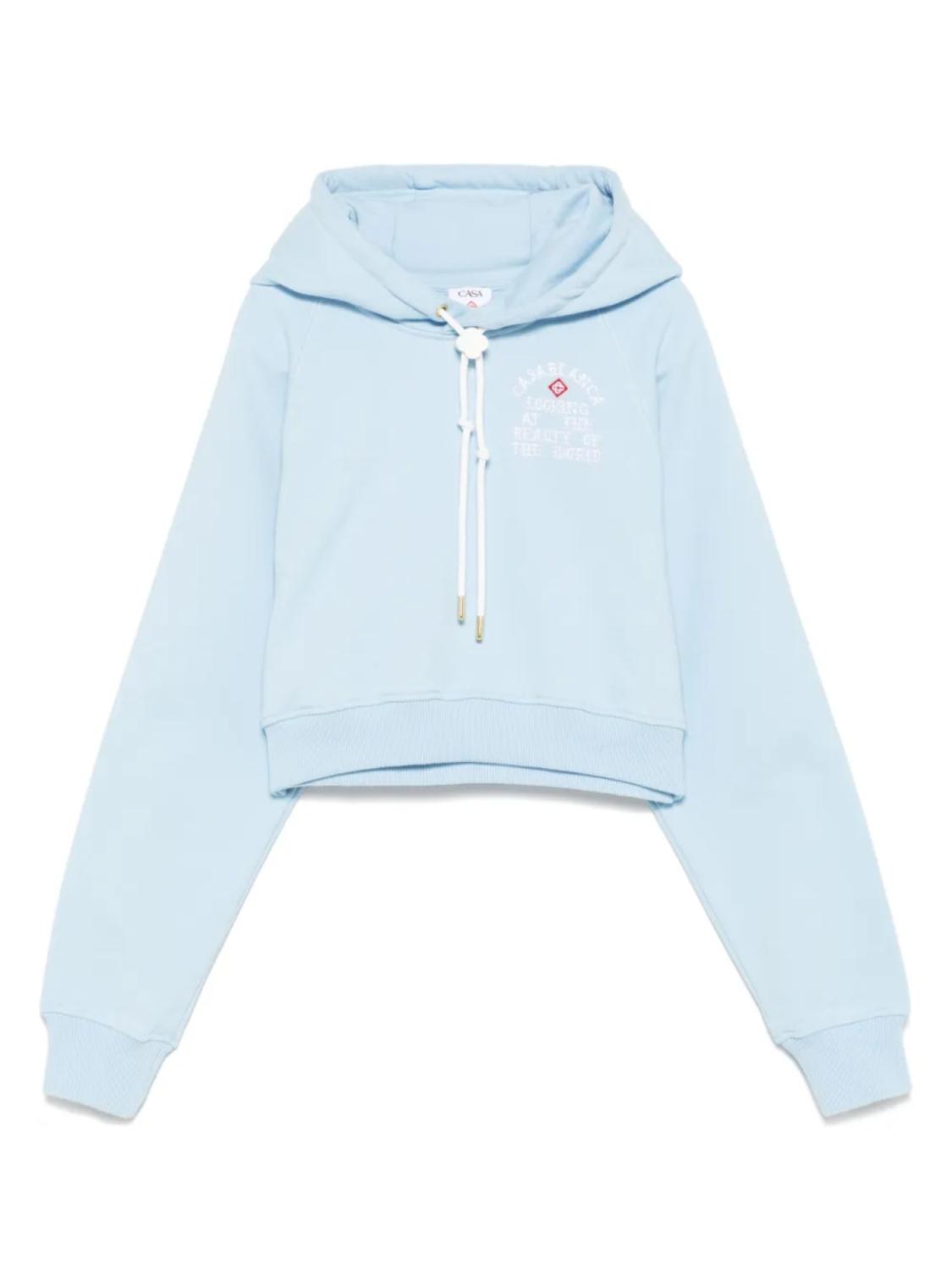 Укороченная толстовка с капюшоном «Глядя на красоту мира» Casablanca, синий
Укороченная толстовка с капюшоном «Глядя на красоту мира» Casablanca, синий