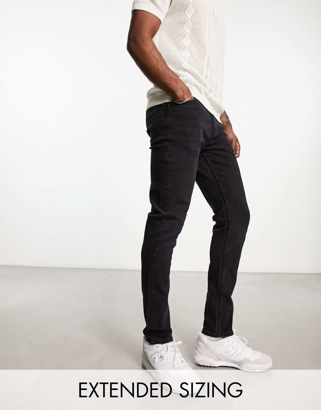 Джинсы мужские ASOS DESIGN скинни с эффектом потертости, черный
Джинсы мужские ASOS DESIGN скинни с эффектом потертости, черный