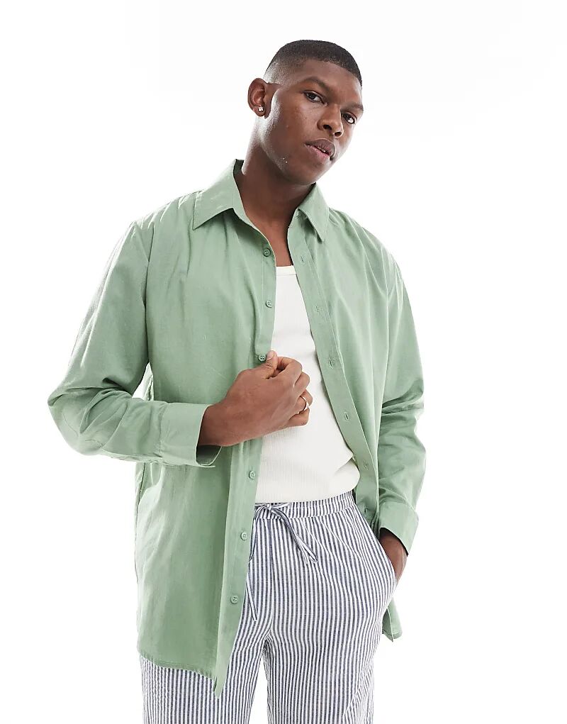 Льняная пляжная рубашка с длинным рукавом оливкового цвета Sol Beach
Льняная пляжная рубашка с длинным рукавом оливкового цвета Sol Beach