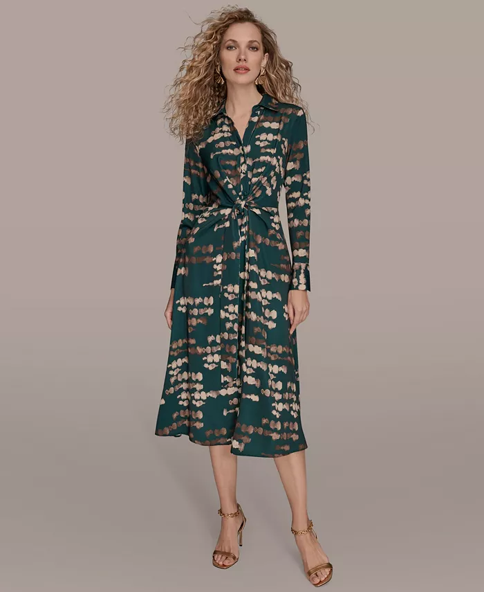 Женское атласное платье миди А-силуэта Donna Karan New York, зеленый
Женское атласное платье миди А-силуэта Donna Karan New York, зеленый