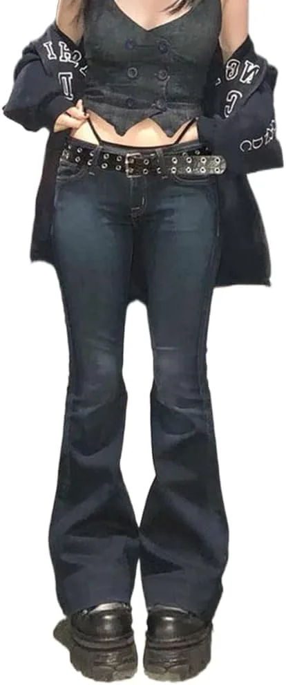 Женские расклешенные джинсы Mid Waist в стиле Y2K Honganda
Женские расклешенные джинсы Mid Waist в стиле Y2K Honganda