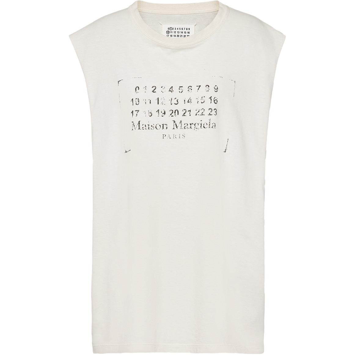 Топ без рукавов с круглым вырезом Maison Margiela, белый
Топ без рукавов с круглым вырезом Maison Margiela, белый