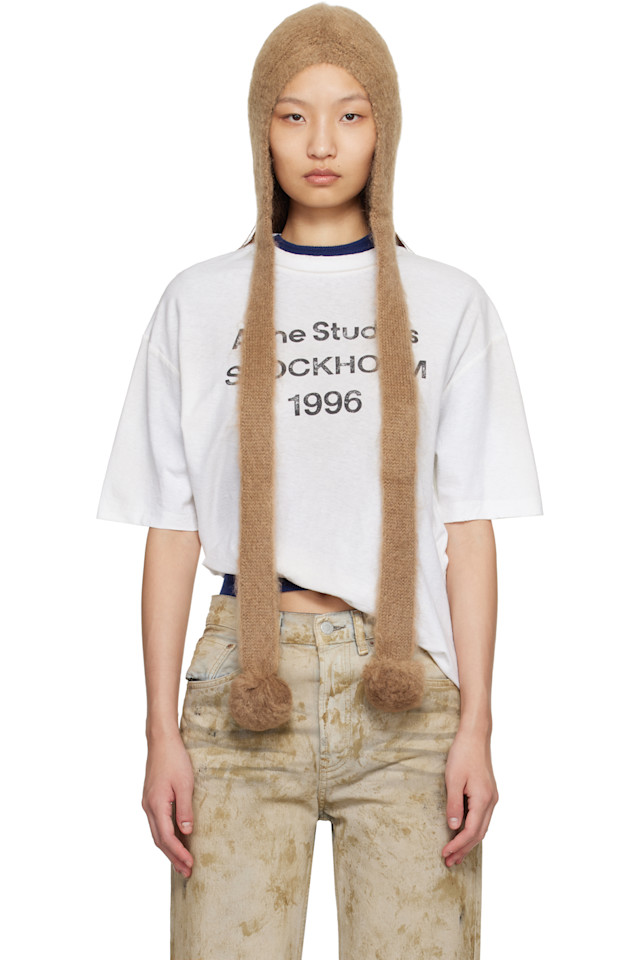 Acne Studios Капюшон из мохера бежевого цвета с ушками
Acne Studios Капюшон из мохера бежевого цвета с ушками