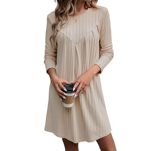 Женское повседневное платье-мини с длинным рукавом и рубчиком, прямой крой, расслабленный силуэт Clearflower
Женское повседневное платье-мини с длинным рукавом и рубчиком, прямой крой, расслабленный силуэт Clearflower