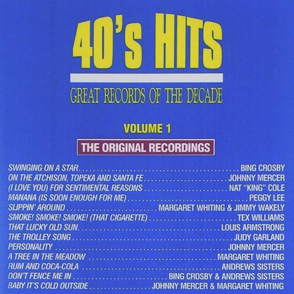 Диск CD 40's Hits Volume1: Great Records Of The Decade - Various Artists
Диск CD 40's Hits Volume1: Great Records Of The Decade - Various Artists