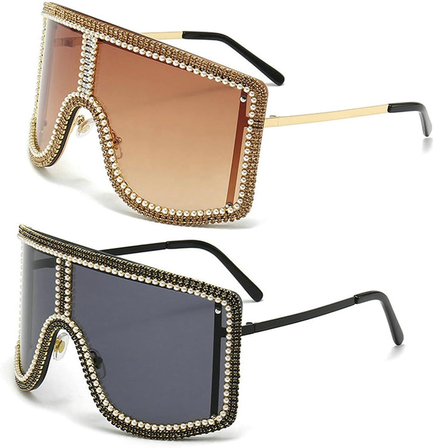 Солнцезащитные очки Willochra с крупными стразами, женские, 2023 год, роскошные цельные спортивные солнцезащитные очки в стиле Y2K для женщин в стиле панк, 2pcs-black&brown
Солнцезащитные очки Willochra с крупными стразами, женские, 2023 год, роскошные цельные спортивные солнцезащитные очки в стиле Y2K для женщин в стиле панк, 2pcs-black&brown