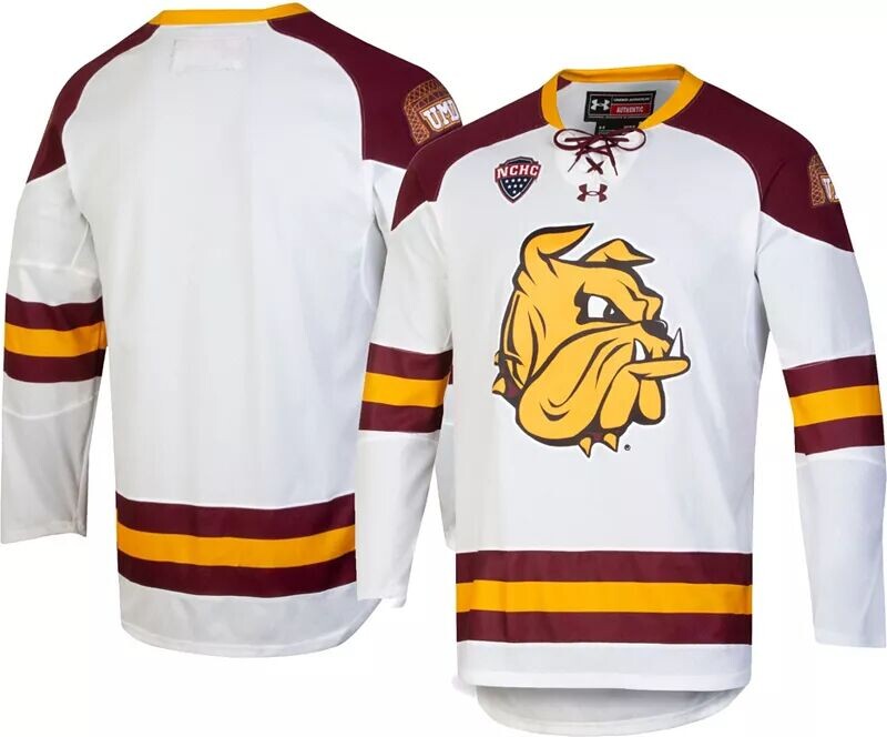Реплика мужской белой хоккейной майки Under Armour Minnesota-Duluth Bulldogs
Реплика мужской белой хоккейной майки Under Armour Minnesota-Duluth Bulldogs