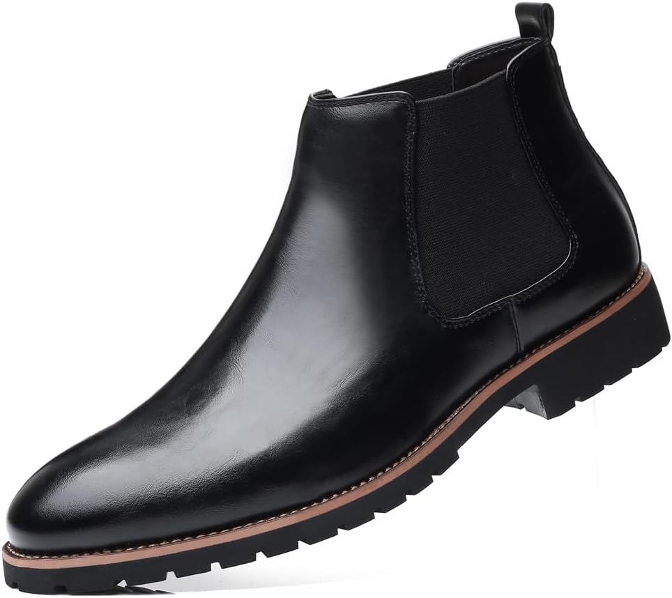 Мужские классические ботинки с эластичными вставками Челси, мужские повседневные ботинки до щиколотки для делового и формального стиля, стильные мужские ботинки Челси Generic, черный
Мужские классические ботинки с эластичными вставками Челси, мужские повседневные ботинки до щиколотки для делового и формального стиля, стильные мужские ботинки Челси Generic, черный