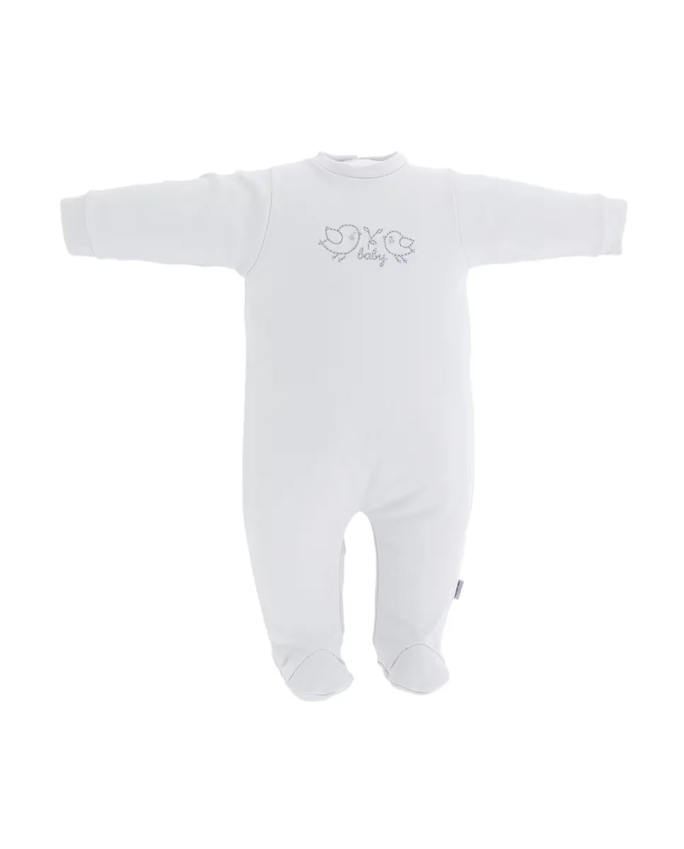 Длинная детская пижама с вышивкой в виде птицы Cambrass, белый
Длинная детская пижама с вышивкой в виде птицы Cambrass, белый