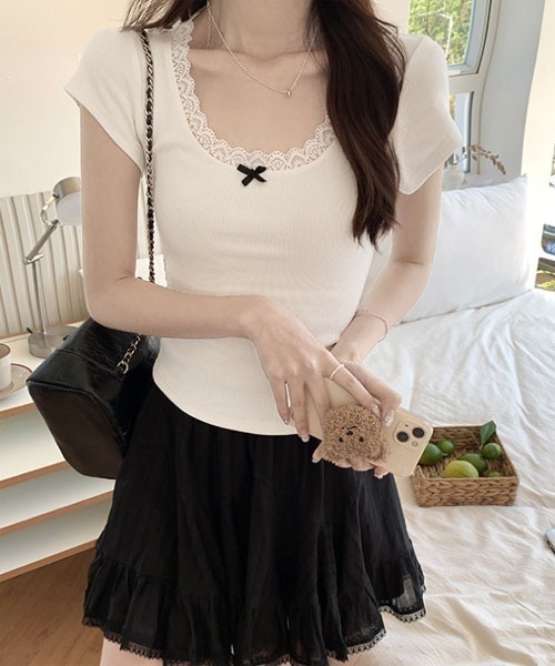 VIBGYOR Women Топ с короткими рукавами и кружевной отделкой спереди, VIBGYOR, белый
VIBGYOR Women Топ с короткими рукавами и кружевной отделкой спереди, VIBGYOR, белый