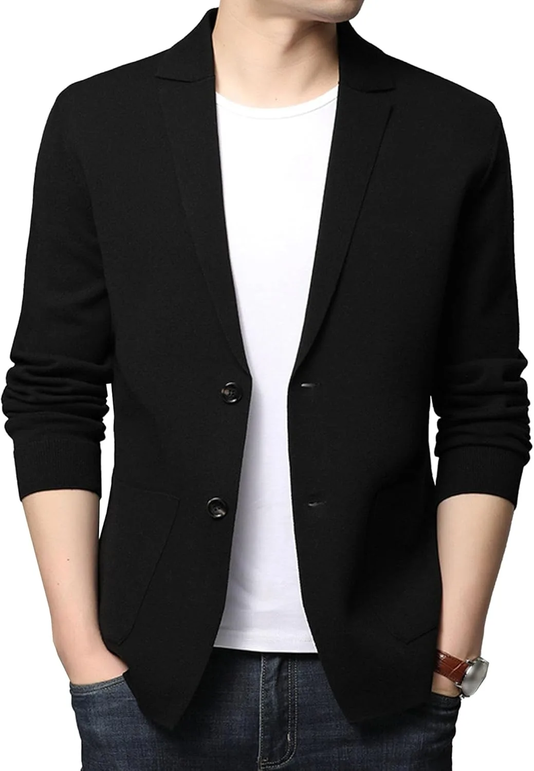 Мужской свитер из чистого хлопка с кабельной вязкой, карманом и пуговицами
Мужской свитер из чистого хлопка с кабельной вязкой, карманом и пуговицами