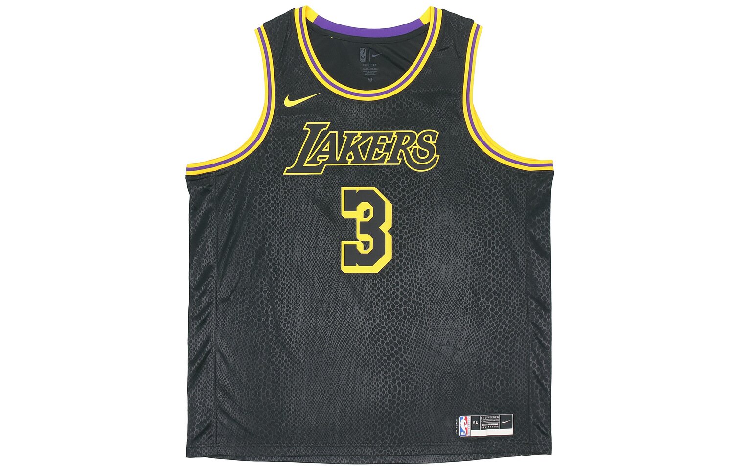 Футболка баскетбольная Nike NBA Lakers Anthony Davis Swingman, черно-желтая
Футболка баскетбольная Nike NBA Lakers Anthony Davis Swingman, черно-желтая