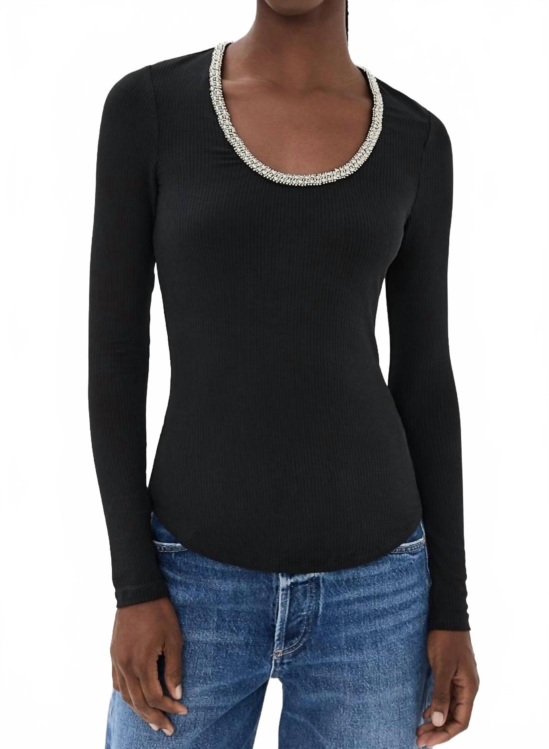 Топ Janay с длинными рукавами и U-образным вырезом, черный SIMKHAI
Топ Janay с длинными рукавами и U-образным вырезом, черный SIMKHAI