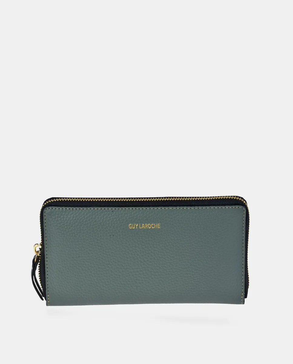 Большой женский кошелек на молнии из кожи флотер Guy Laroche, светло-голубой
Большой женский кошелек на молнии из кожи флотер Guy Laroche, светло-голубой
