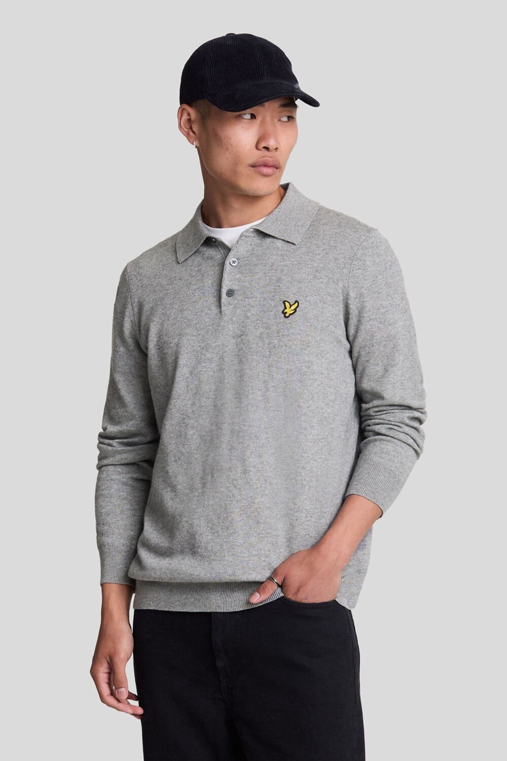 Трикотажный свитер поло с длинными рукавами из хлопковой мериносовой шерсти Lyle & Scott, серый
Трикотажный свитер поло с длинными рукавами из хлопковой мериносовой шерсти Lyle & Scott, серый