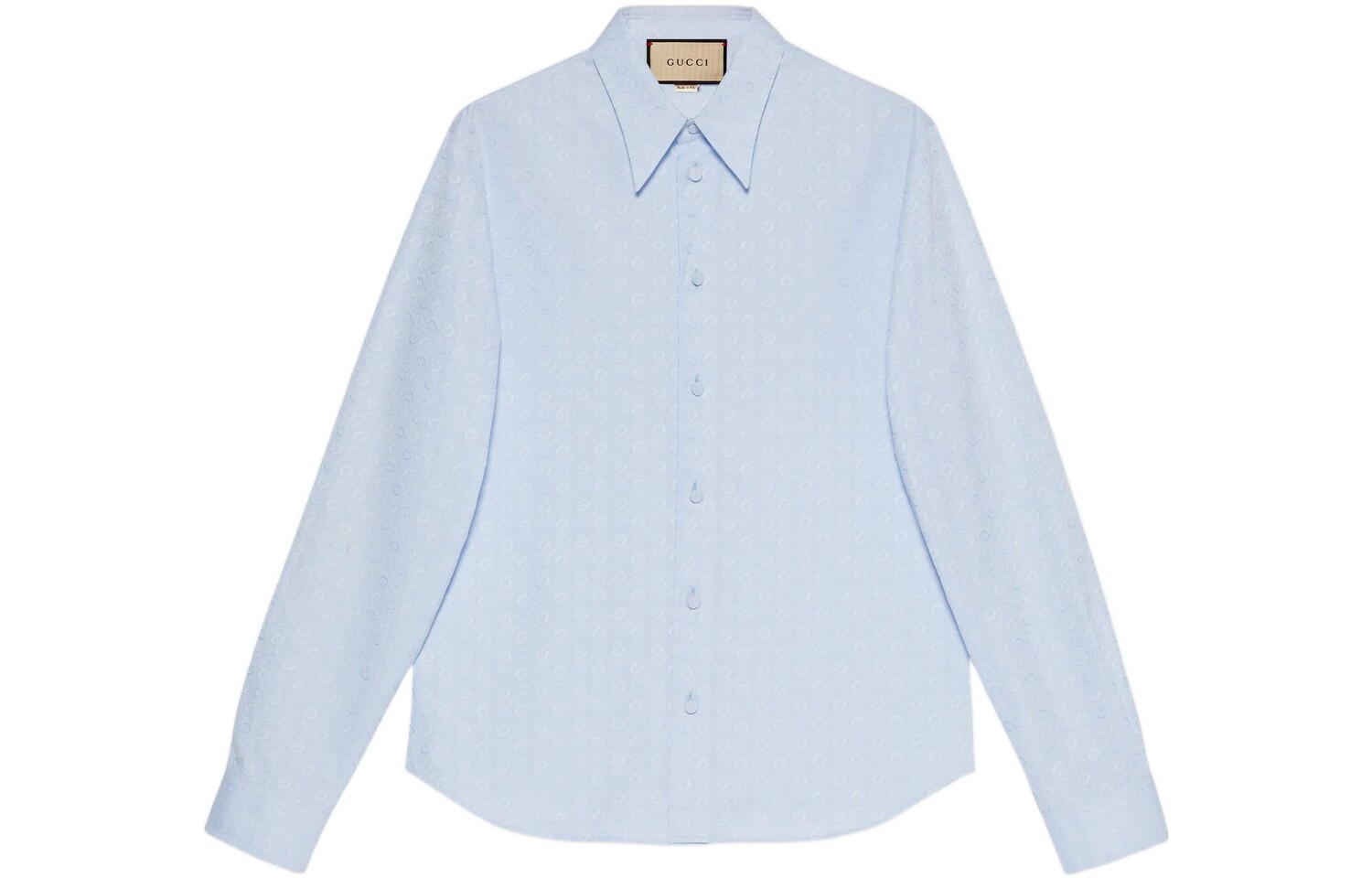 Рубашка мужская светло-синяя Gucci, светло-голубой
Рубашка мужская светло-синяя Gucci, светло-голубой