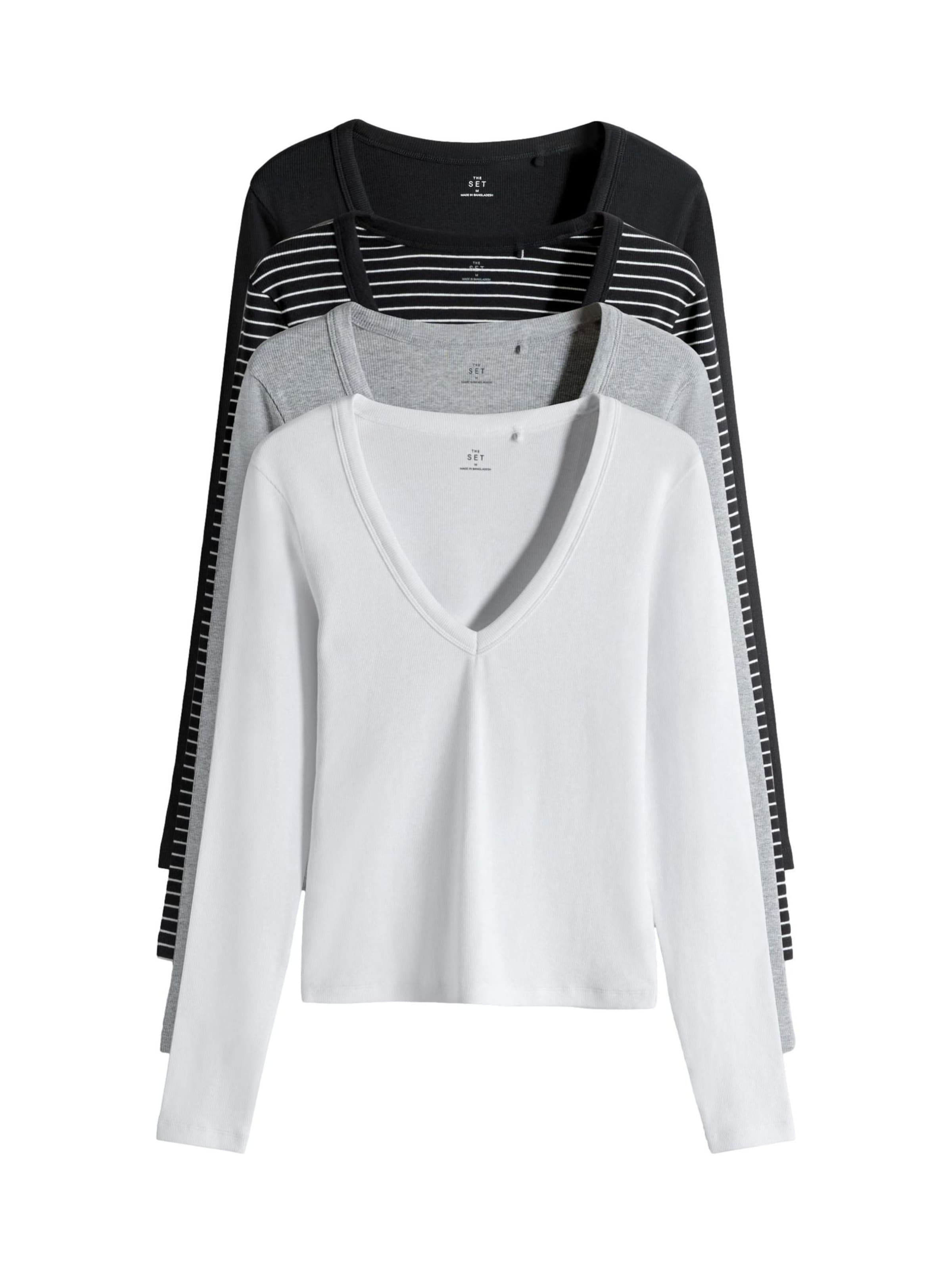 The Set Лонгслив в крапинку, серый, черный, белый
The Set Лонгслив в крапинку, серый, черный, белый