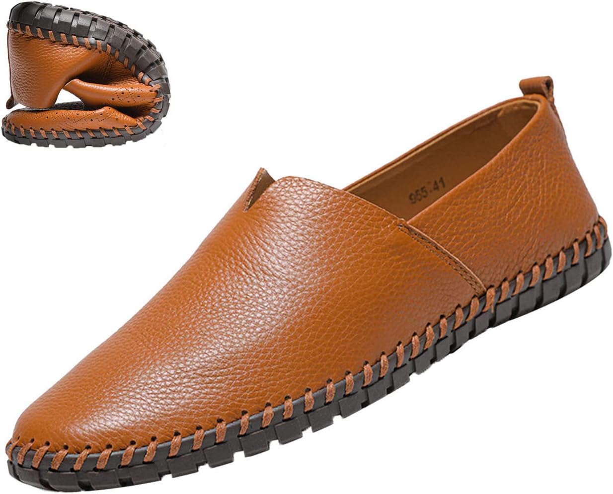 Мужские кожаные слипоны, легкие и удобные, с ручной строчкой, противоскользящей мягкой подошвой, плоские повседневные туфли для вождения Blackeeight, коричневый
Мужские кожаные слипоны, легкие и удобные, с ручной строчкой, противоскользящей мягкой подошвой, плоские повседневные туфли для вождения Blackeeight, коричневый
