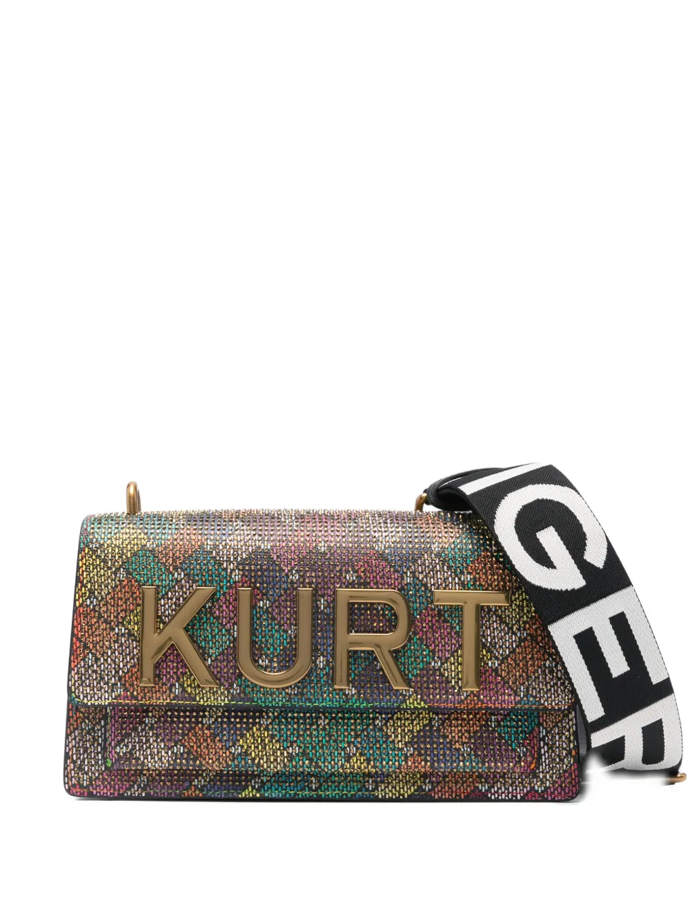Сумка через плечо с украшенным логотипом Kurt Geiger London, черный
Сумка через плечо с украшенным логотипом Kurt Geiger London, черный
