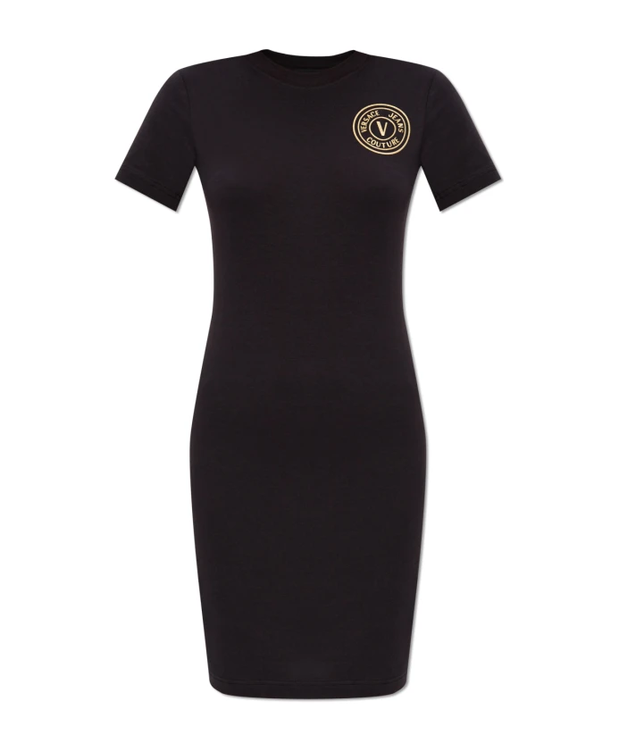 Платье с напечатанным логотипом Versace Jeans Couture, черный
Платье с напечатанным логотипом Versace Jeans Couture, черный