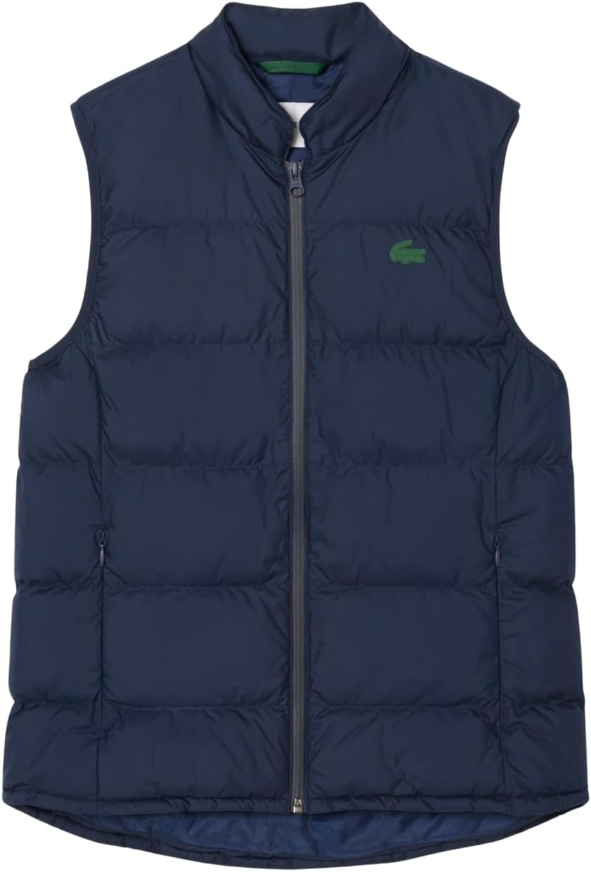 Lacoste womens Zip Up Sleeveless Jacket, Navy Blue
Lacoste womens Zip Up Sleeveless Jacket, Navy Blue