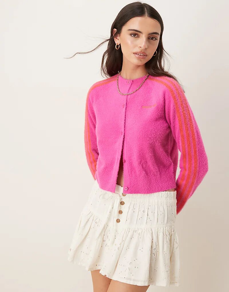 Пушистый кардиган adidas Originals розового цвета
Пушистый кардиган adidas Originals розового цвета