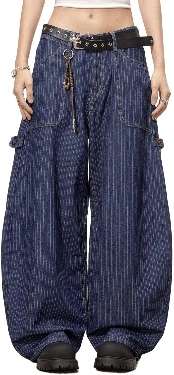 Женские джинсы с высокой талией в полоску, широкие клеш FEUSEUZ
Женские джинсы с высокой талией в полоску, широкие клеш FEUSEUZ