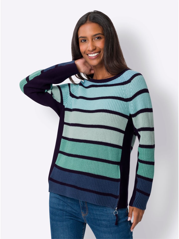 Heine Свитер в полоску цвета шалфея и темно-синего цвета
Heine Свитер в полоску цвета шалфея и темно-синего цвета