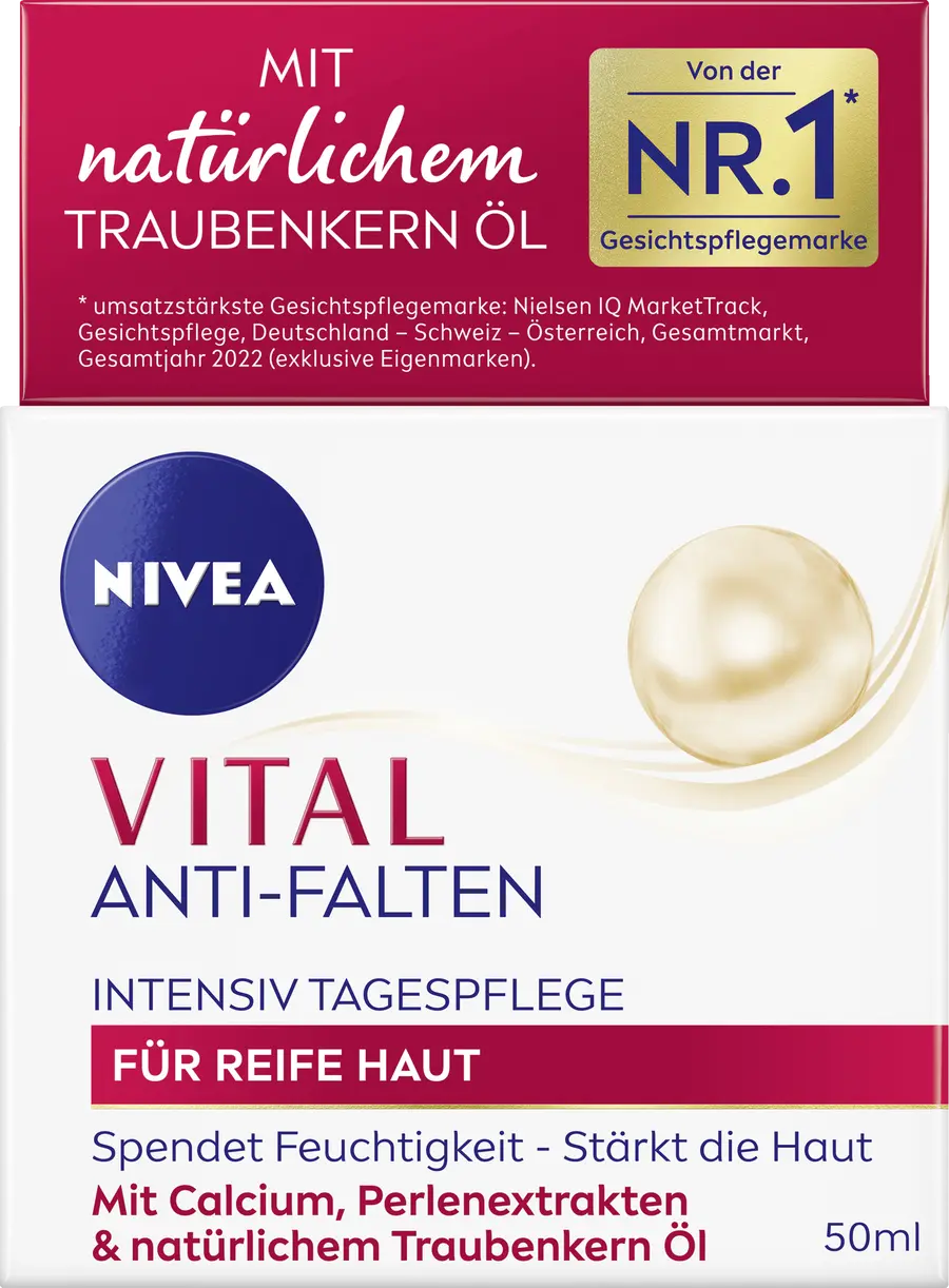Дневной крем NIVEA VITAL Anti-Falten Intensiv Tagespflege
Дневной крем NIVEA VITAL Anti-Falten Intensiv Tagespflege