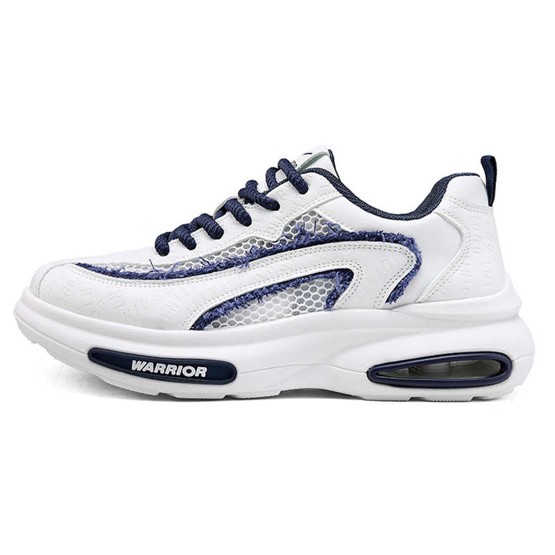 Износостойкие дышащие низкие повседневные туфли для мужчин, увеличивающие рост WARRIOR, White Blue
Износостойкие дышащие низкие повседневные туфли для мужчин, увеличивающие рост WARRIOR, White Blue