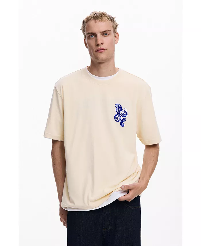 Мужская футболка с узором пейсли Desigual, загар/бежевый
Мужская футболка с узором пейсли Desigual, загар/бежевый