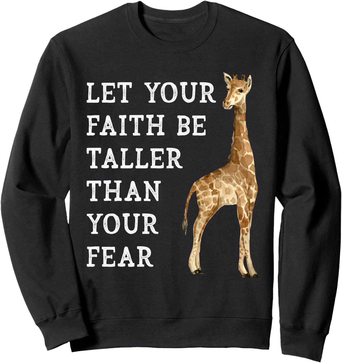Пусть твоя вера будет выше твоего страха. Толстовка с цитатой о жирафе Gift Ideas For Giraffe Lovers, черный
Пусть твоя вера будет выше твоего страха. Толстовка с цитатой о жирафе Gift Ideas For Giraffe Lovers, черный