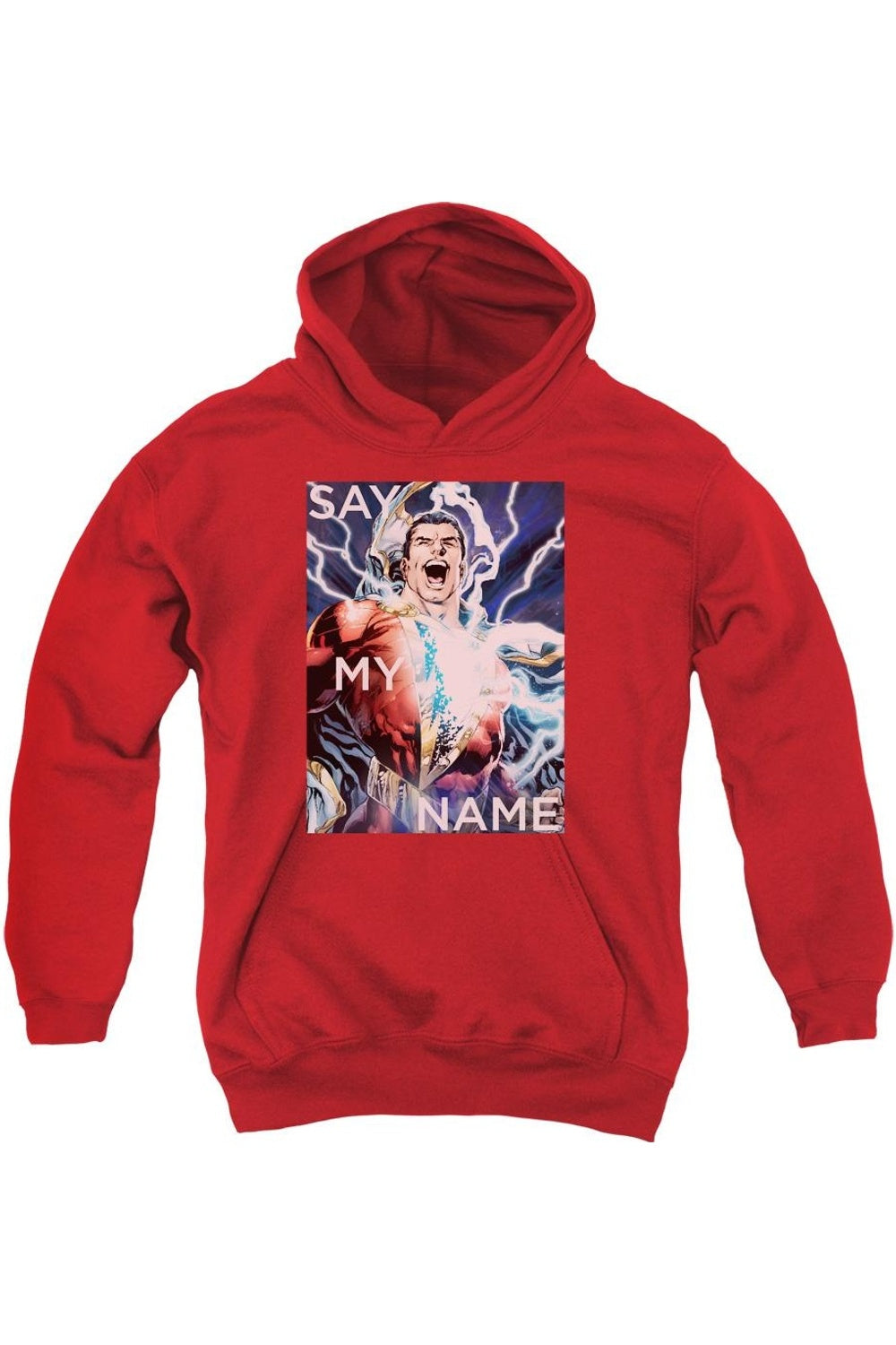 Толстовка с капюшоном Justice League of America "Say My Name" для молодежи Gildan, красный 
Толстовка с капюшоном Justice League of America "Say My Name" для молодежи Gildan, красный