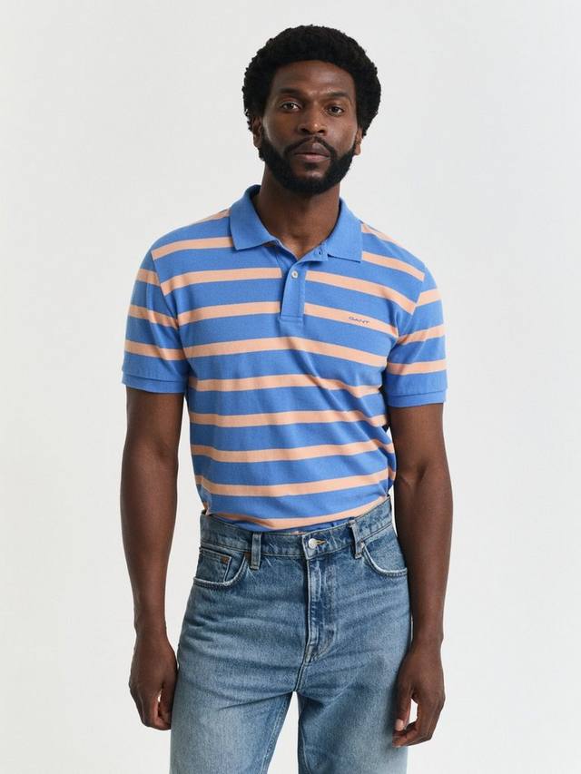 Хлопковая поло в полоску Regular Fit из пике GANT, Perfect Blue/Peach
Хлопковая поло в полоску Regular Fit из пике GANT, Perfect Blue/Peach