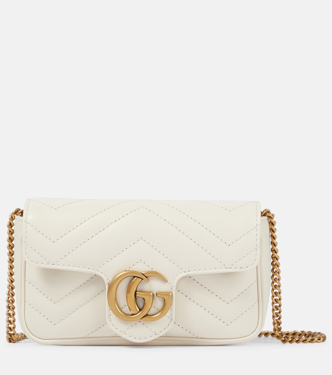 Сумка через плечо GG Marmont Super Mini Gucci, белый
Сумка через плечо GG Marmont Super Mini Gucci, белый