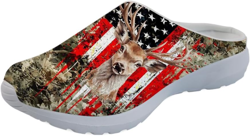 Женские слипоны-мюли Forchrinse Black Bat Cobweb, мужские садовые сабо, сетчатые прогулочные туфли для повседневной носки, работы и спортзала, Hunting Deer American Flag
Женские слипоны-мюли Forchrinse Black Bat Cobweb, мужские садовые сабо, сетчатые прогулочные туфли для повседневной носки, работы и спортзала, Hunting Deer American Flag