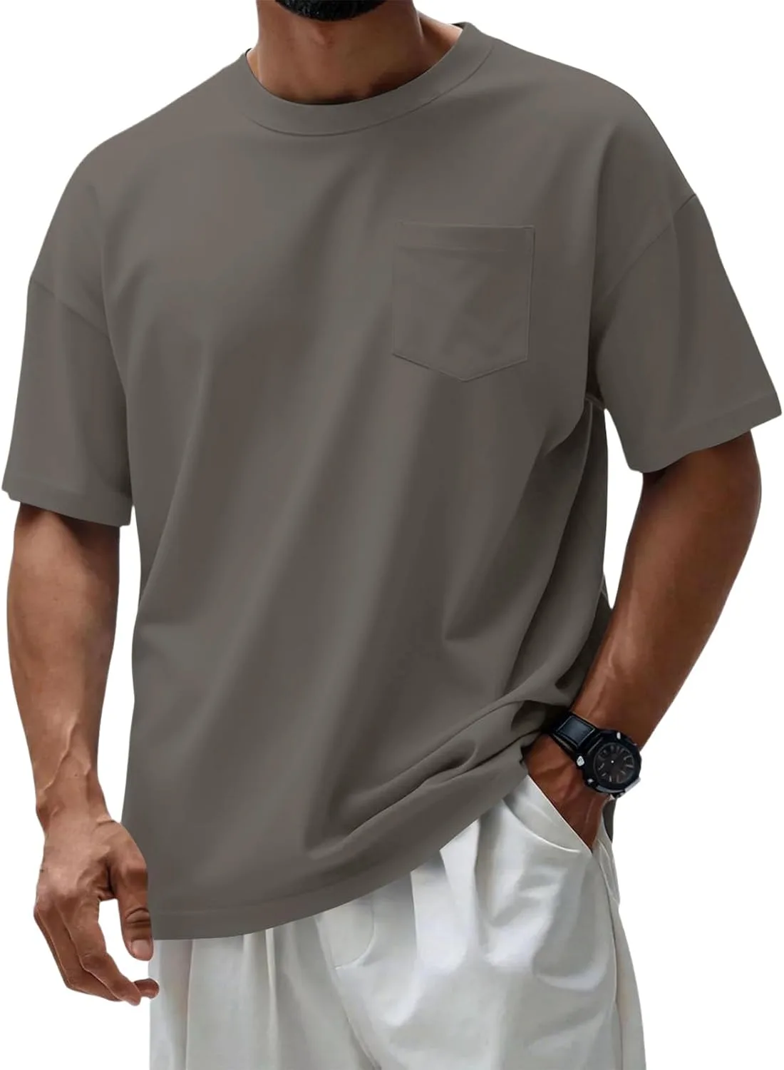 Мужская классическая футболка с коротким рукавом и круглым вырезом, свободный крой, мягкий хлопковый джерси RODYETQQ
Мужская классическая футболка с коротким рукавом и круглым вырезом, свободный крой, мягкий хлопковый джерси RODYETQQ