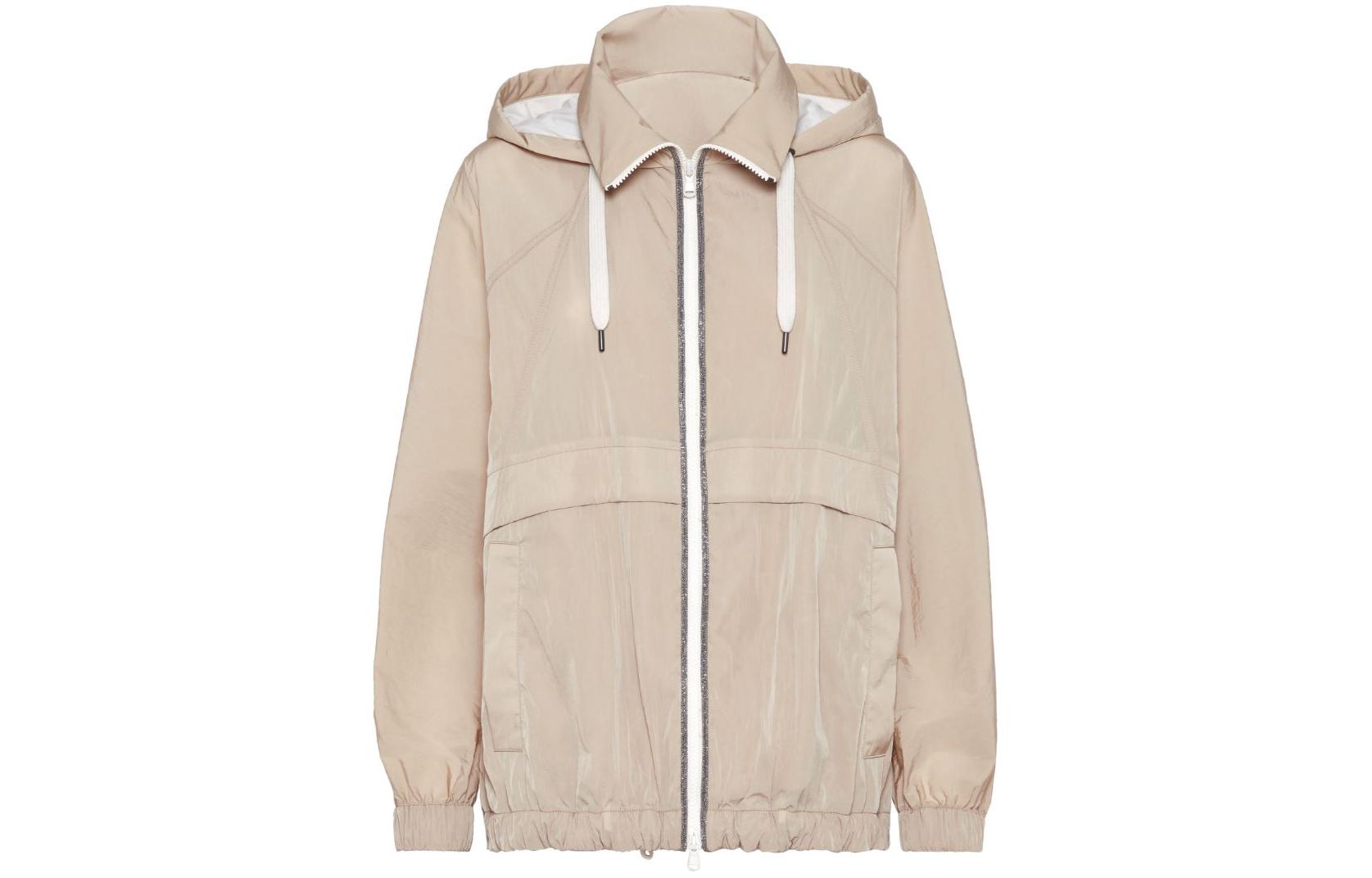 Облегченная застегивающаяся на молнию худи с кулиской Brunello Cucinelli, бежевый
Облегченная застегивающаяся на молнию худи с кулиской Brunello Cucinelli, бежевый