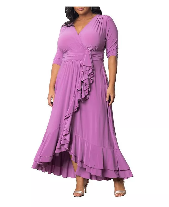 Вечернее платье с рюшами Veronica больших размеров Kiyonna, фиолетовый
Вечернее платье с рюшами Veronica больших размеров Kiyonna, фиолетовый