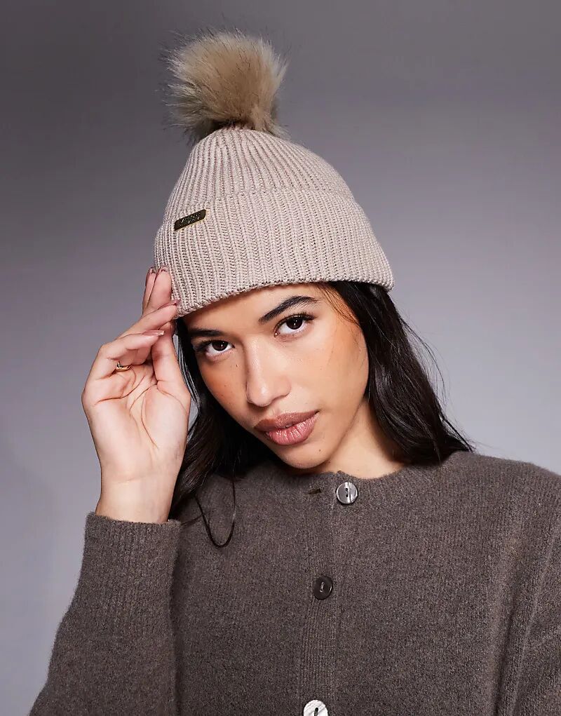 Шапка-бини Barbour International Mallory с помпоном цвета овса
Шапка-бини Barbour International Mallory с помпоном цвета овса