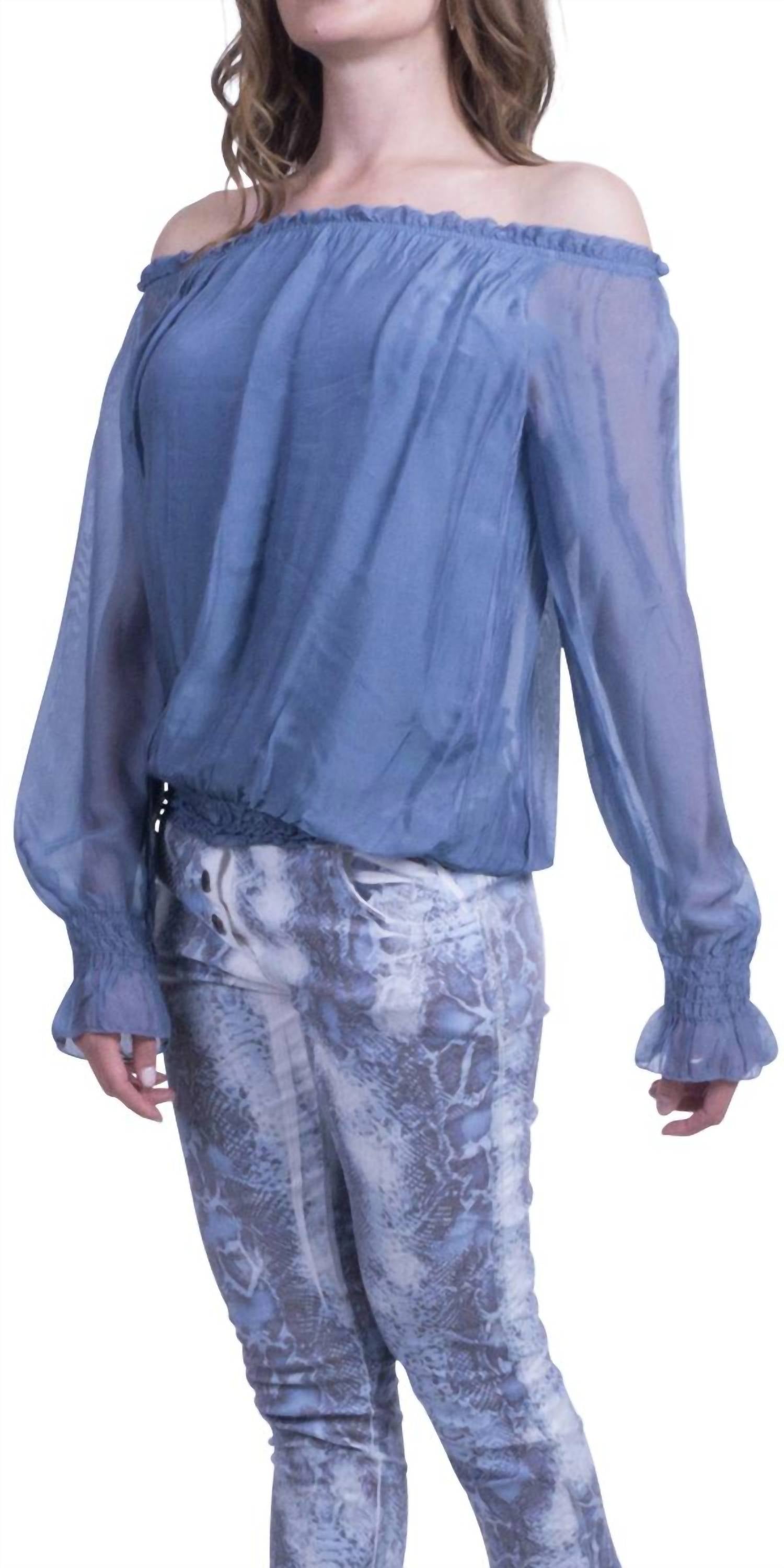 Топ Virginia с длинными рукавами и открытыми плечами синего цвета Gigi Moda, синий
Топ Virginia с длинными рукавами и открытыми плечами синего цвета Gigi Moda, синий