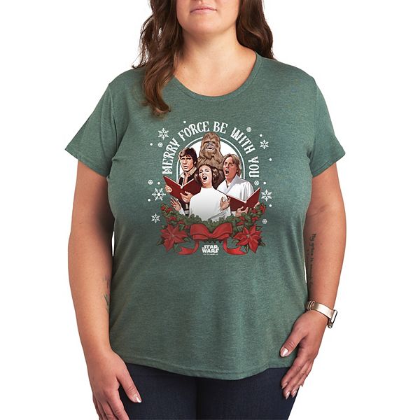 Футболка Plus size с принтом "Merry Force Be With You" Star Wars, Heather Juniper
Футболка Plus size с принтом "Merry Force Be With You" Star Wars, Heather Juniper