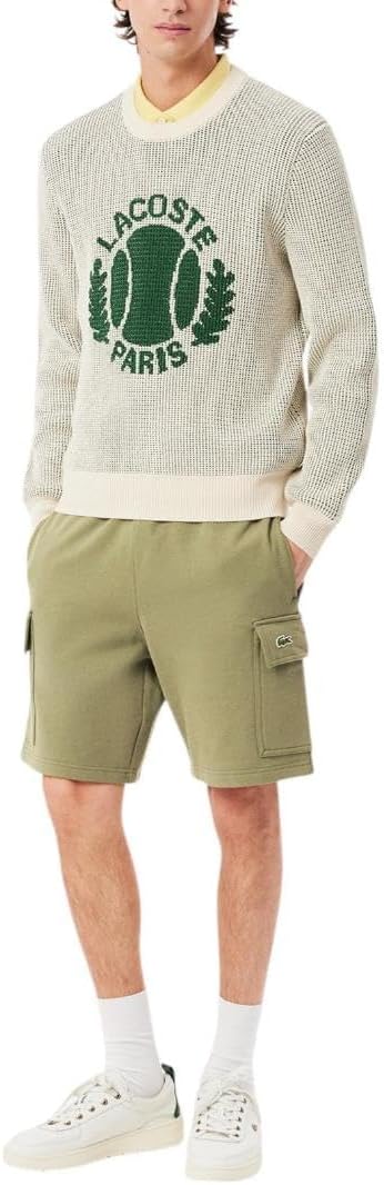 Lacoste мужские неворсовые флисовые карго-шорты, Khaki, S
Lacoste мужские неворсовые флисовые карго-шорты, Khaki, S