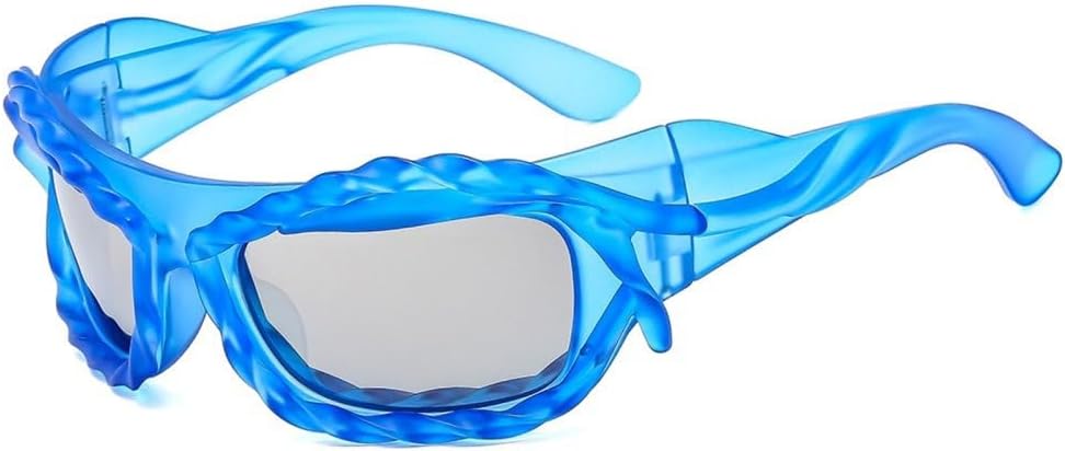 Винтажные персонализированные солнцезащитные очки неправильной формы для женщин, модные хип-хоп панк солнцезащитные очки для мужчин, стильные и крутые очки MTZJH, Blue Silver
Винтажные персонализированные солнцезащитные очки неправильной формы для женщин, модные хип-хоп панк солнцезащитные очки для мужчин, стильные и крутые очки MTZJH, Blue Silver