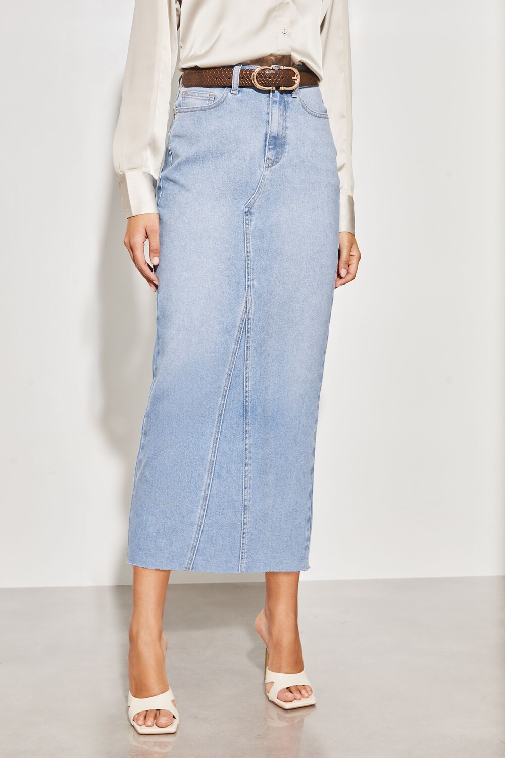 Джинсовая юбка макси с завышенной талией Lipsy, синий
Джинсовая юбка макси с завышенной талией Lipsy, синий